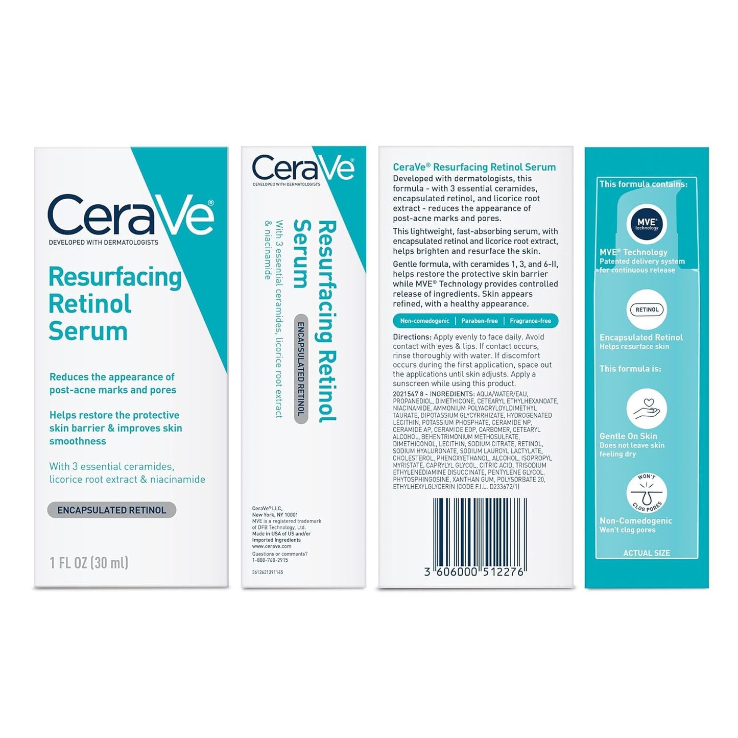 CeraVe Resurfacing Retinol Serum For Post Acne Marks