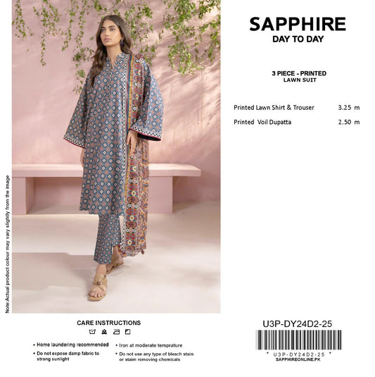 Sapphire Day-to-Day Collection | Printed Lawn Suits | Premium First Copy