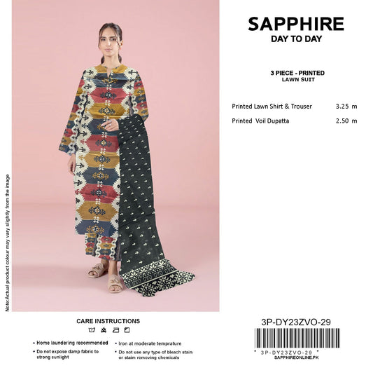 Sapphire Day-to-Day Collection | Printed Lawn Suits | Premium First Copy