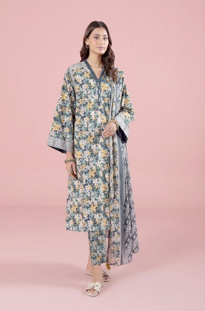 Sapphire Day-to-Day Collection | 3-Piece Unstitched Lawn Suits | Premium First Copy