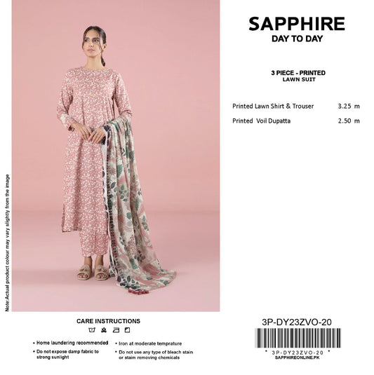 Sapphire Day-to-Day Collection | Printed Lawn Suits | Premium First Copy