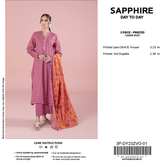 Sapphire Day-to-Day Collection | Printed Lawn Suits | Premium First Copy