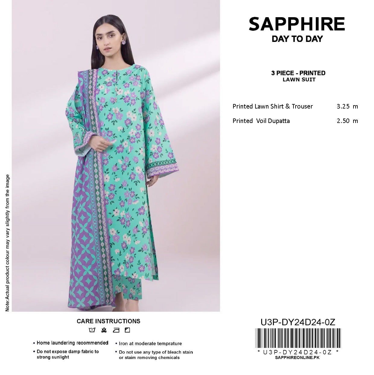 Sapphire Day-to-Day Collection | 3-Piece Unstitched Lawn Suits | Premium First Copy