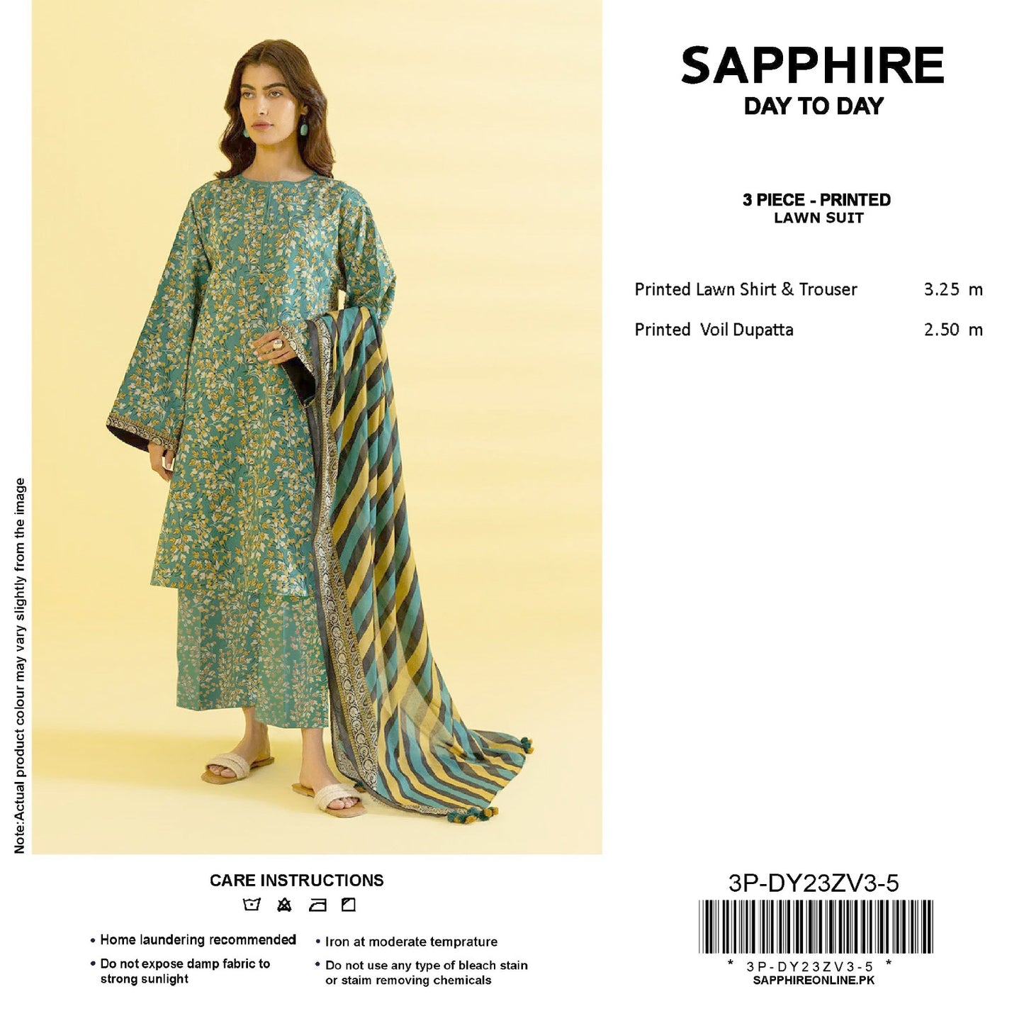 Sapphire Day-to-Day Collection | 3-Piece Unstitched Lawn Suits | Premium First Copy